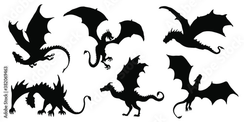 dragon silhouettes 2 photo