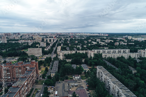 Wallpaper Mural Aerial Townscape of Saint Petersburg City. Kalininsky District Torontodigital.ca
