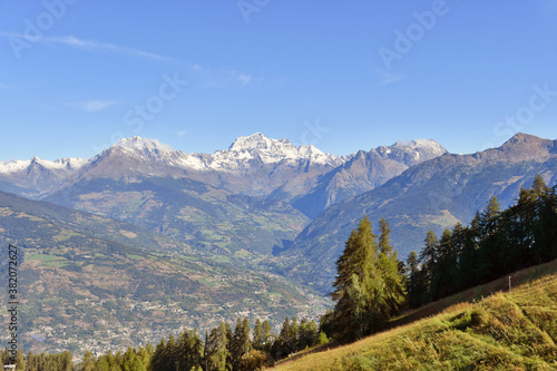 The Grand Combin, seen from Pila above Aosta © balenabianca