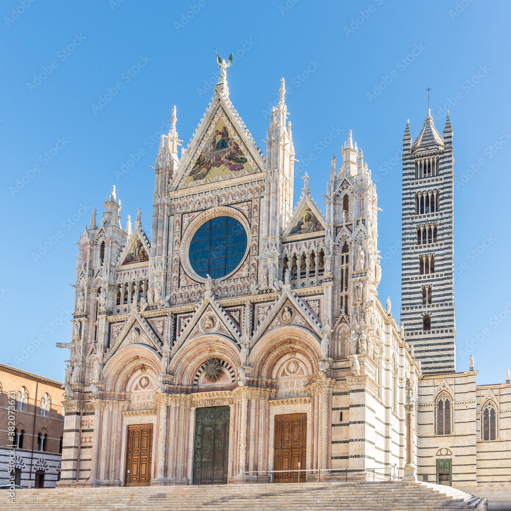 View at the Cathedral of Santa Maria Assunta (Assumption of Mary)in Siena - Italy