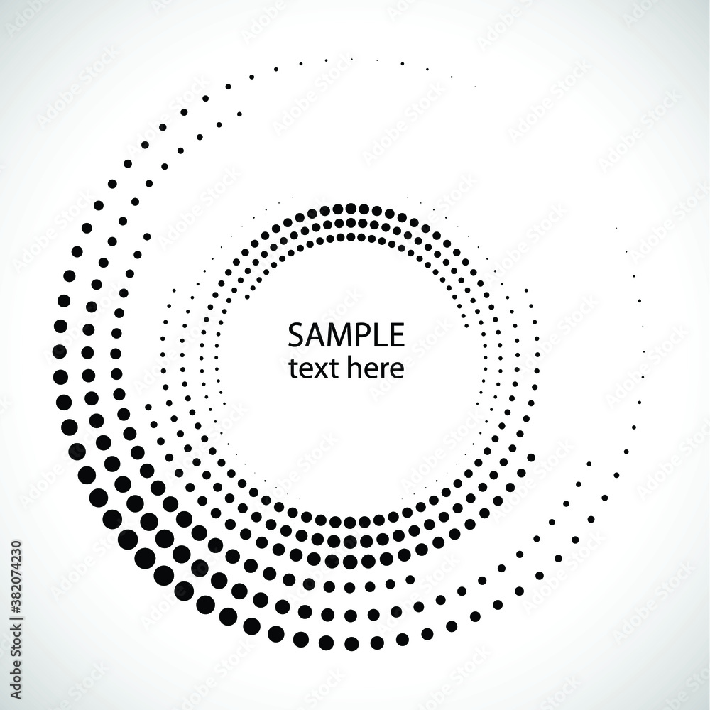 Halftone dots in circle form. round logo . vector dotted frame . design element Halftone dots in circle form. round logo . vector dotted frame . design element