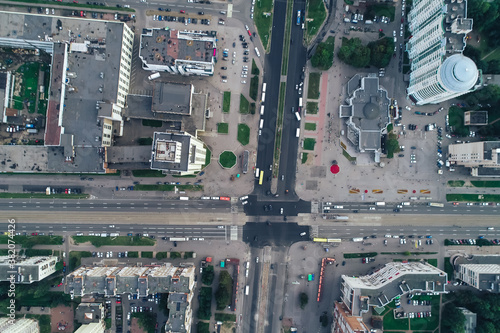 Aerial Townscape of Saint Petersburg City. Kalininsky District