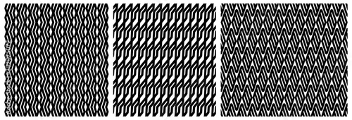 Black geometry seamless grid pattern on white background. Simple geometric motive for cloth, wrapping paper, cover design