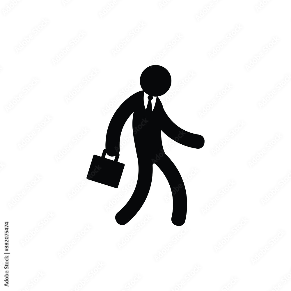 Simple business man icon vector isolated on white, logo sign and symbol. Simple business man icon vector isolated on white, logo sign and symbol.