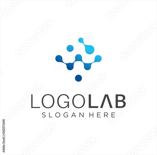 Letter W Molecule Logo Vector Stock. Alphabet W Logo Molecular connection. science innovation logotype. Initial W Logo Neurons networking medical icon. Scientific laboratory, nano technology