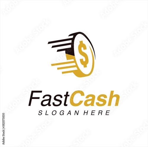 Fast coin logo combination speed money. Fast Cash Logo Icon Vector Stock Vector. Fast Crypto Logo Design Template