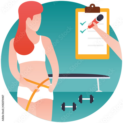 
Fitness chart flat illustration
