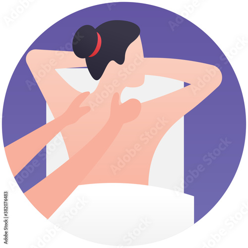 
Spa services, body massage illustration 
