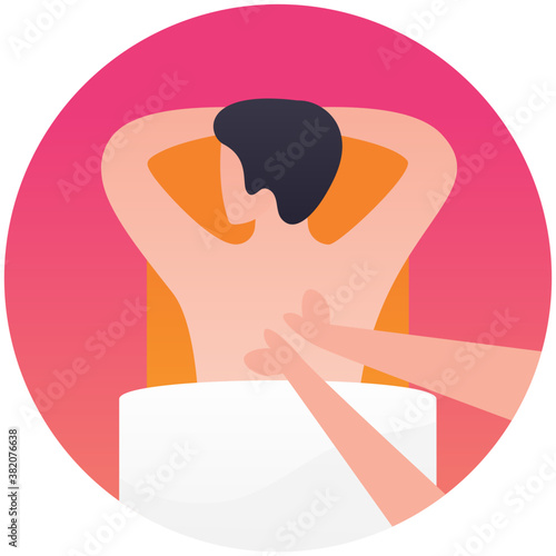 
Spa services, body massage illustration 

