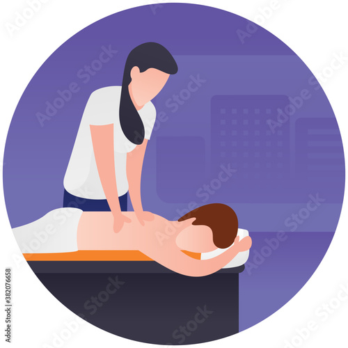 
Spa services, body massage illustration 
