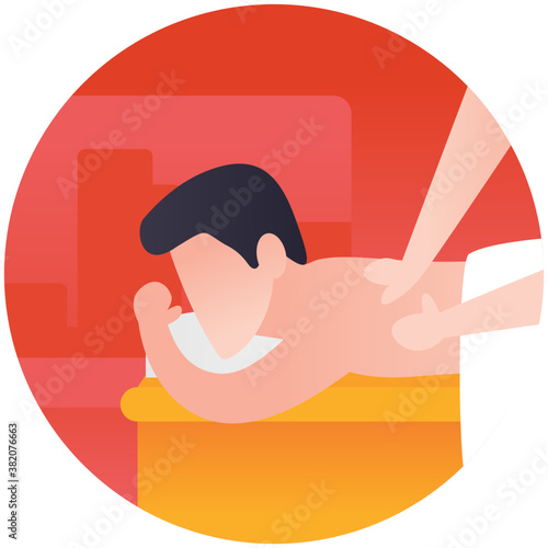 
Spa services, body massage illustration 
