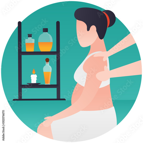 
Spa services, body massage illustration 
