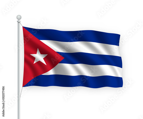 Free Download 3d waving flag Cuba Isolated on white background. - GFXLoad