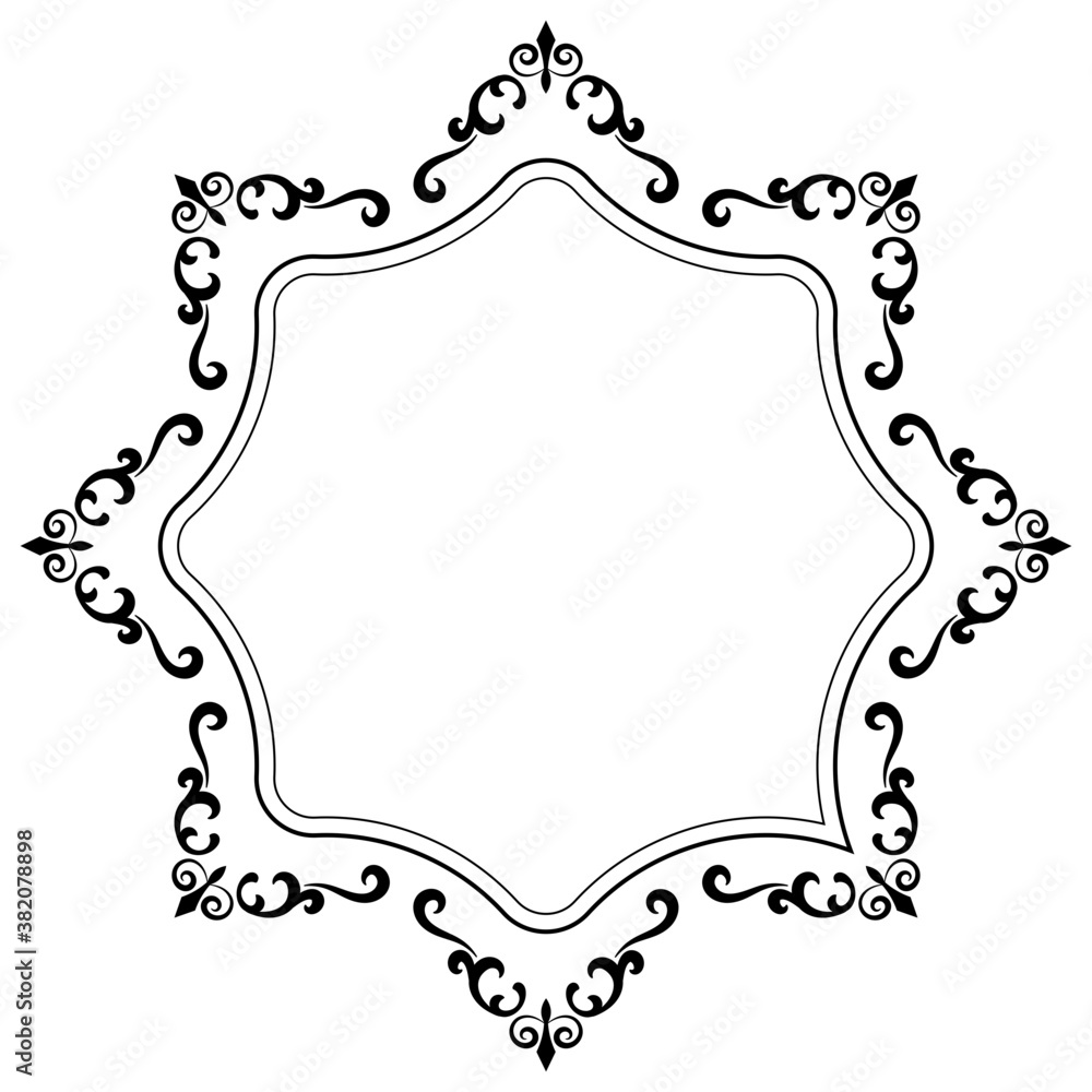 
Line icon design of antique frame 
