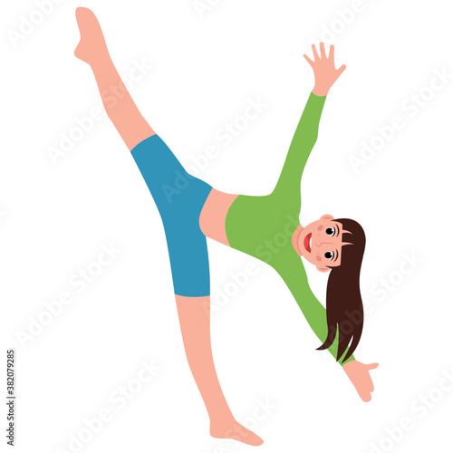 
Avatar in side plank pose flat icon design, yoga pose 
