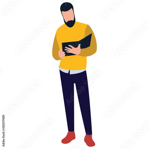 
Reader flat icon design 
