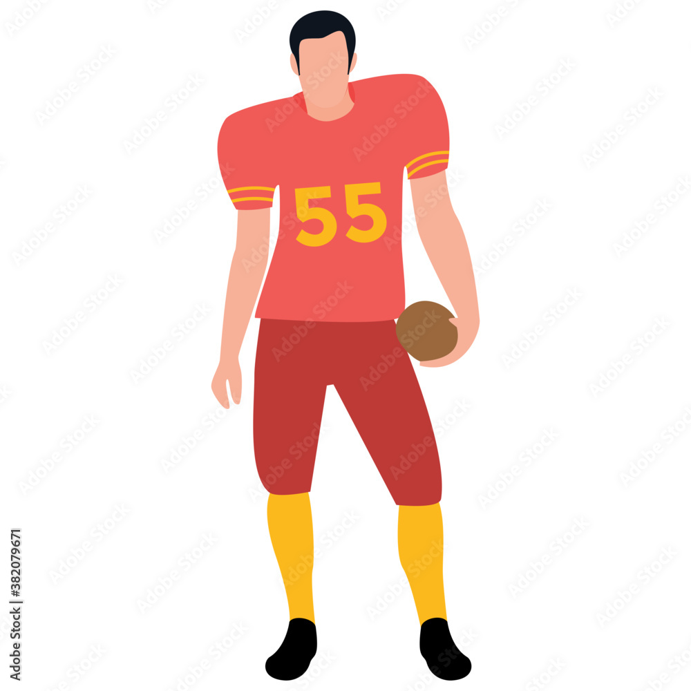 Football player flat icon design, team player
Football player flat icon design, team player