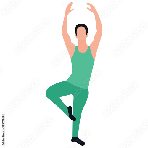 
Aerobics flat icon design, yoga 
