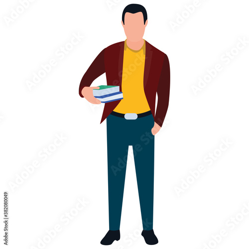 
Book reader flat icon design 
