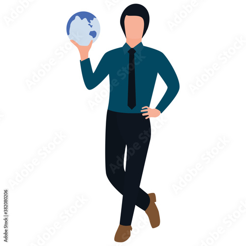 
Businessman flat icon design 
