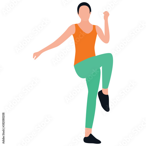 
Aerobics flat icon design, yoga 
