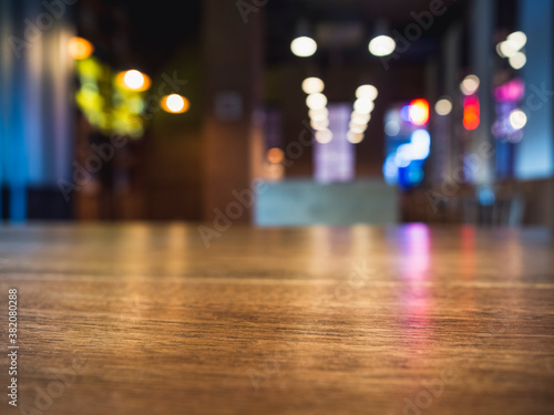 Table top counter blur Bar cafe restaurant background