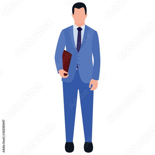 
Businessman flat icon design 
