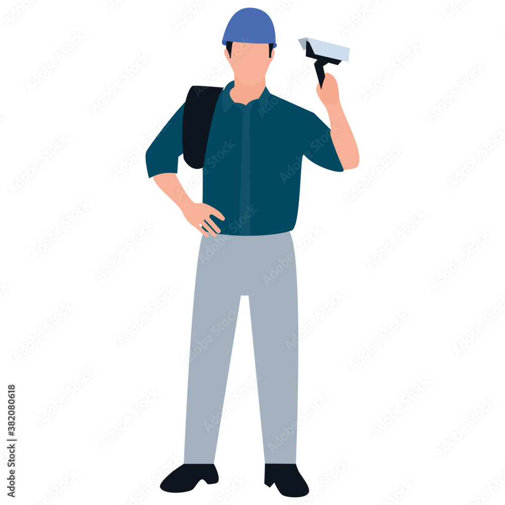 Person wearing hard hat architect flat icon design
Person wearing hard hat architect flat icon design