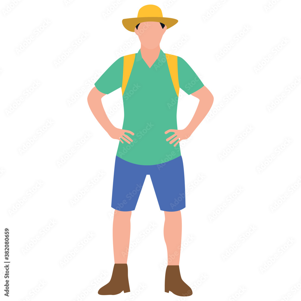 Male avatar standing flat icon design
Male avatar standing flat icon design