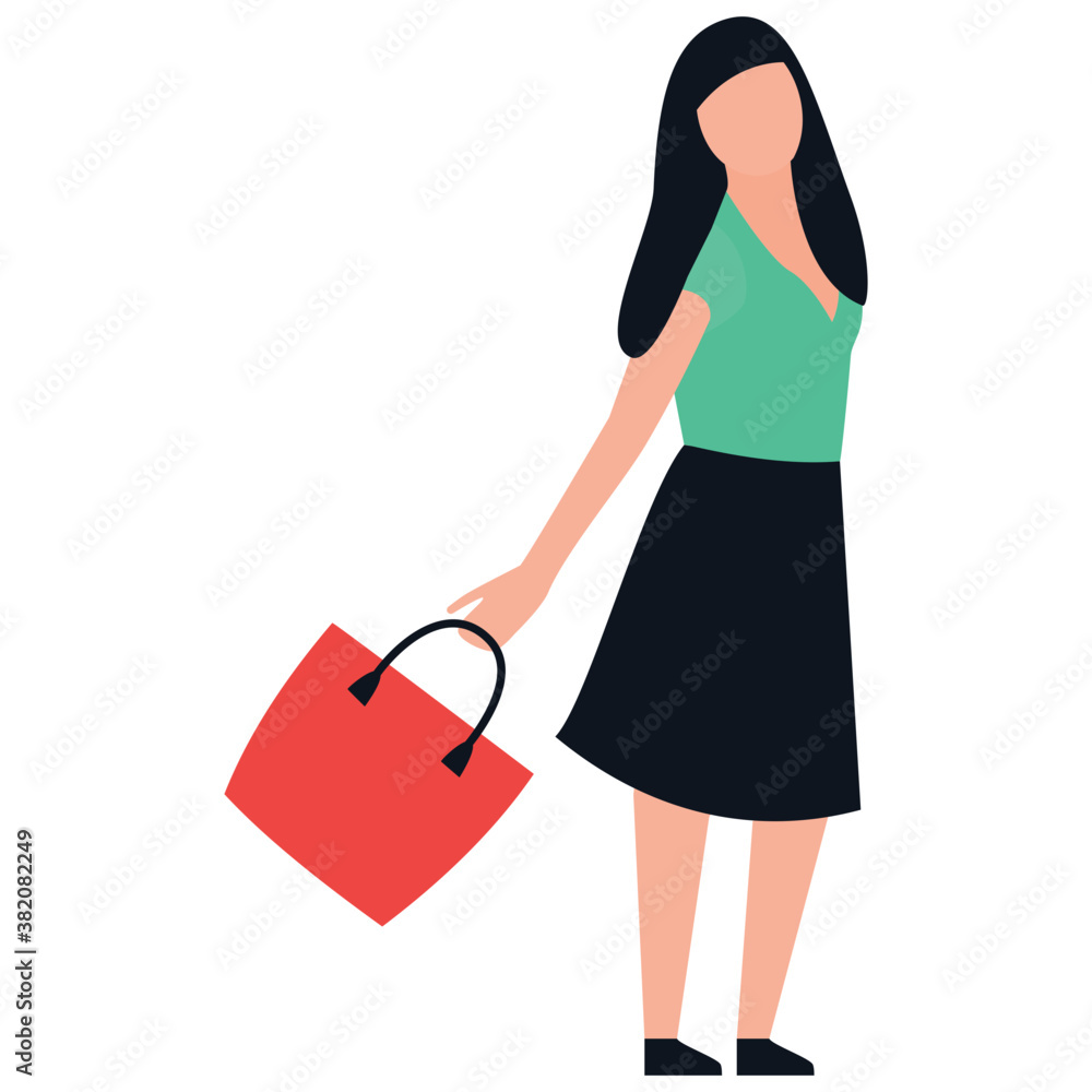 Shopping girl flat icon design, leisure time
Shopping girl flat icon design, leisure time