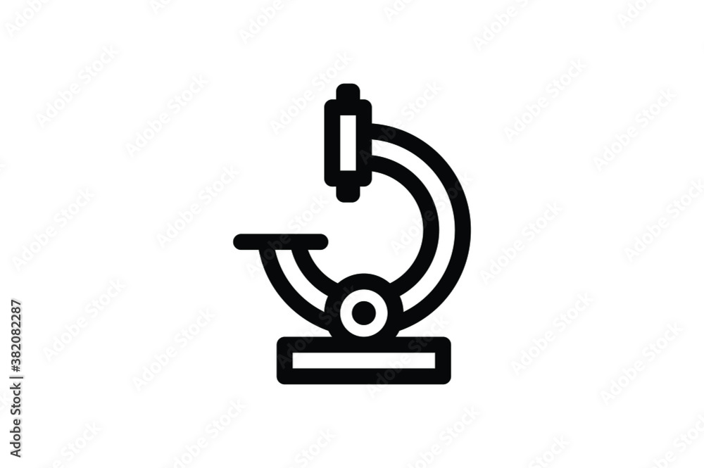 School Outline Icon - Microscope School Outline Icon - Microscope