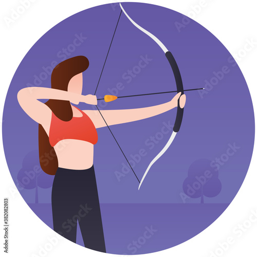 
Archery flat icon design 
