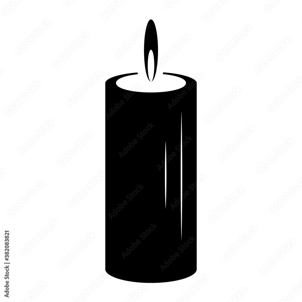 Simple illustration of candle icon Concept for Halloween day Simple illustration of candle icon Concept for Halloween day
