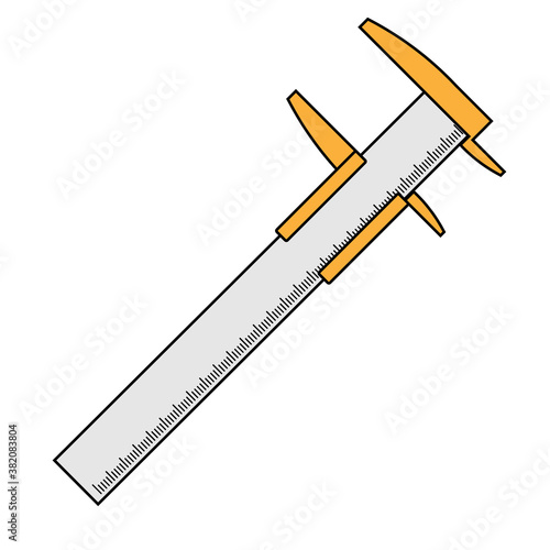 Simple illustration of calipers tool Concept of work tools