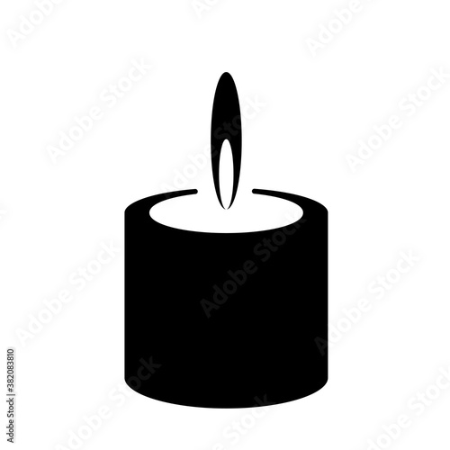 Simple illustration of candle icon Concept for Halloween day