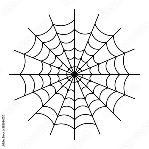 Simple illustration of spider web for Happy Halloween Day