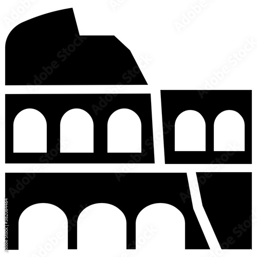 
An ancient building in a rome of italy, colosseum 
