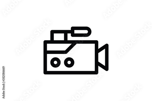 School Outline Icon - Video Camera