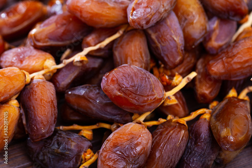 Background of dried dates fruit, tradittional turkish dessert, nobody