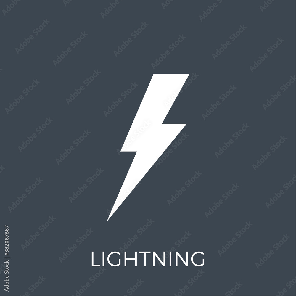 Lightning Vector Gluph Icon. Expand to any Size - Easy Change Colour. Lightning Vector Gluph Icon. Expand to any Size - Easy Change Colour.