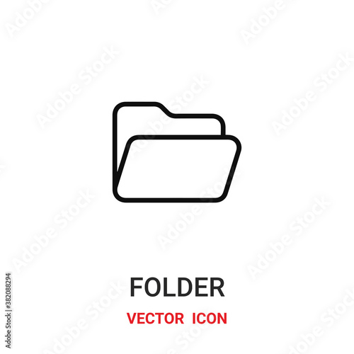 folder icon vector symbol. folder symbol icon vector for your design. Modern outline icon for your website and mobile app design.