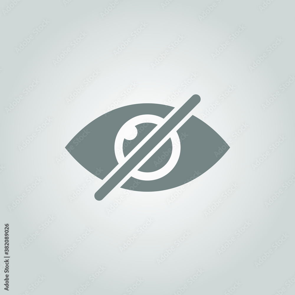 Invisible icon. Hide symbol concept isolated. Vector illustration Invisible icon. Hide symbol concept isolated. Vector illustration