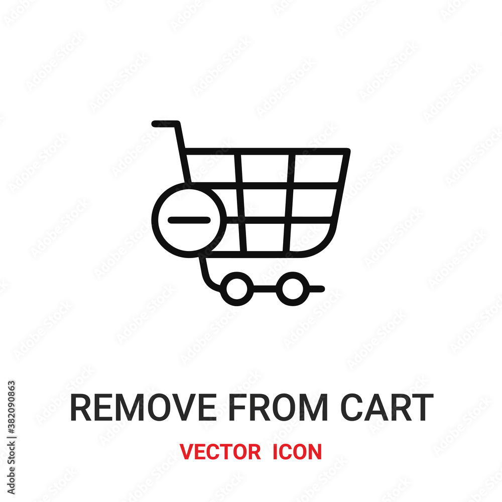 remove from cart icon vector symbol. remove from cart symbol icon vector for your design. Modern outline icon for your website and mobile app design. remove from cart icon vector symbol. remove from cart symbol icon vector for your design. Modern outline icon for your website and mobile app design.