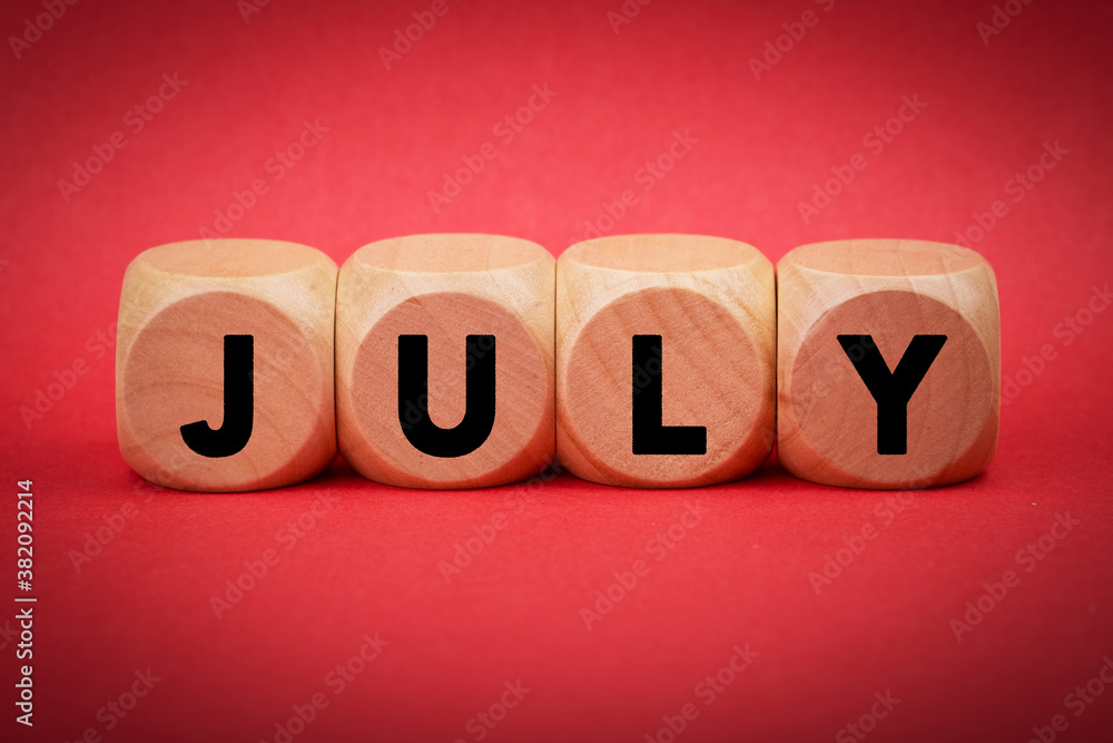 July Concept Wooden Cube Blocks July Concept Wooden Cube Blocks