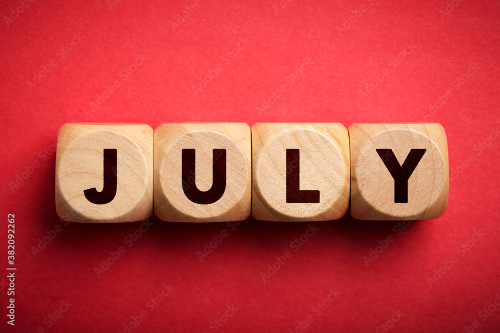 July Concept Wooden Cube Blocks July Concept Wooden Cube Blocks
