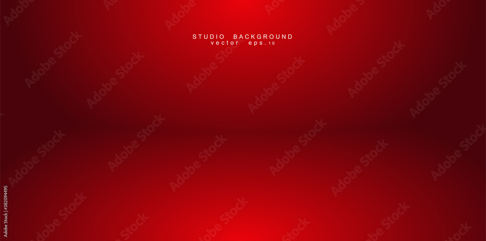 Obraz premium Empty red color studio room luxury background. Abstract gradient