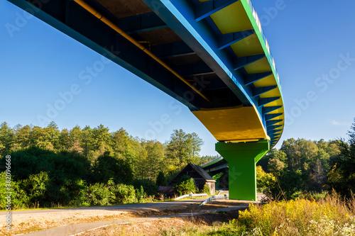 Estakada w Krasnem. Wiadukt na drodze do Supraśla. Puszcza Knyszyńska. Rezerwat przyrody „Krasne”, Podlasie, Polska photo