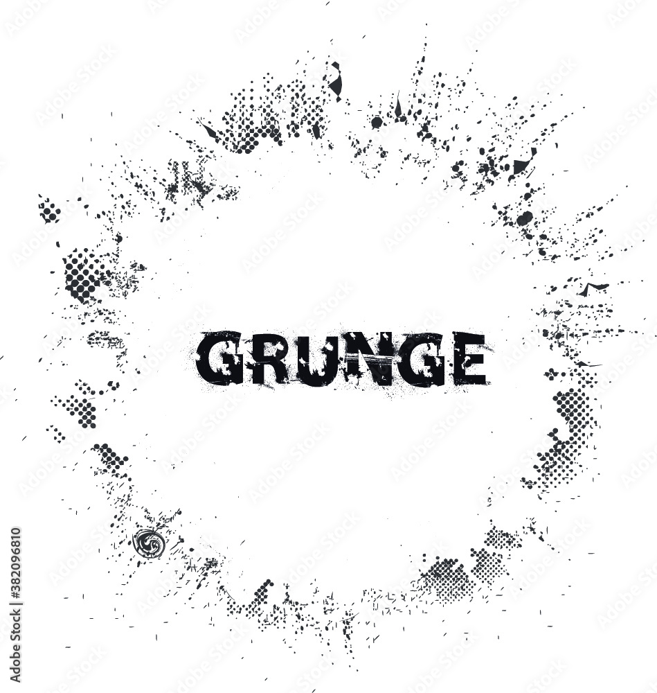 Circle Brush Stroke Border Frame . Grunge Element for your Design . Circle Brush Stroke Border Frame . Grunge Element for your Design .