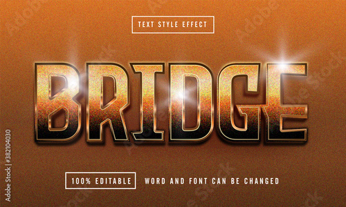 Bridge gold bronze  text effect premium free download
