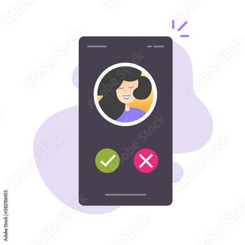 Phone calling, ringing mobile smartphone cellphone vector illustration flat cartoon, telephone call isolated clipart, poll vote idea